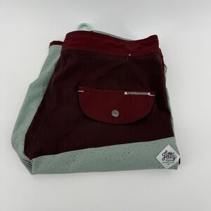 Jetty Mens Board Shorts Size 31 Burgundy Green Speckled Colorblock Swim Trunks